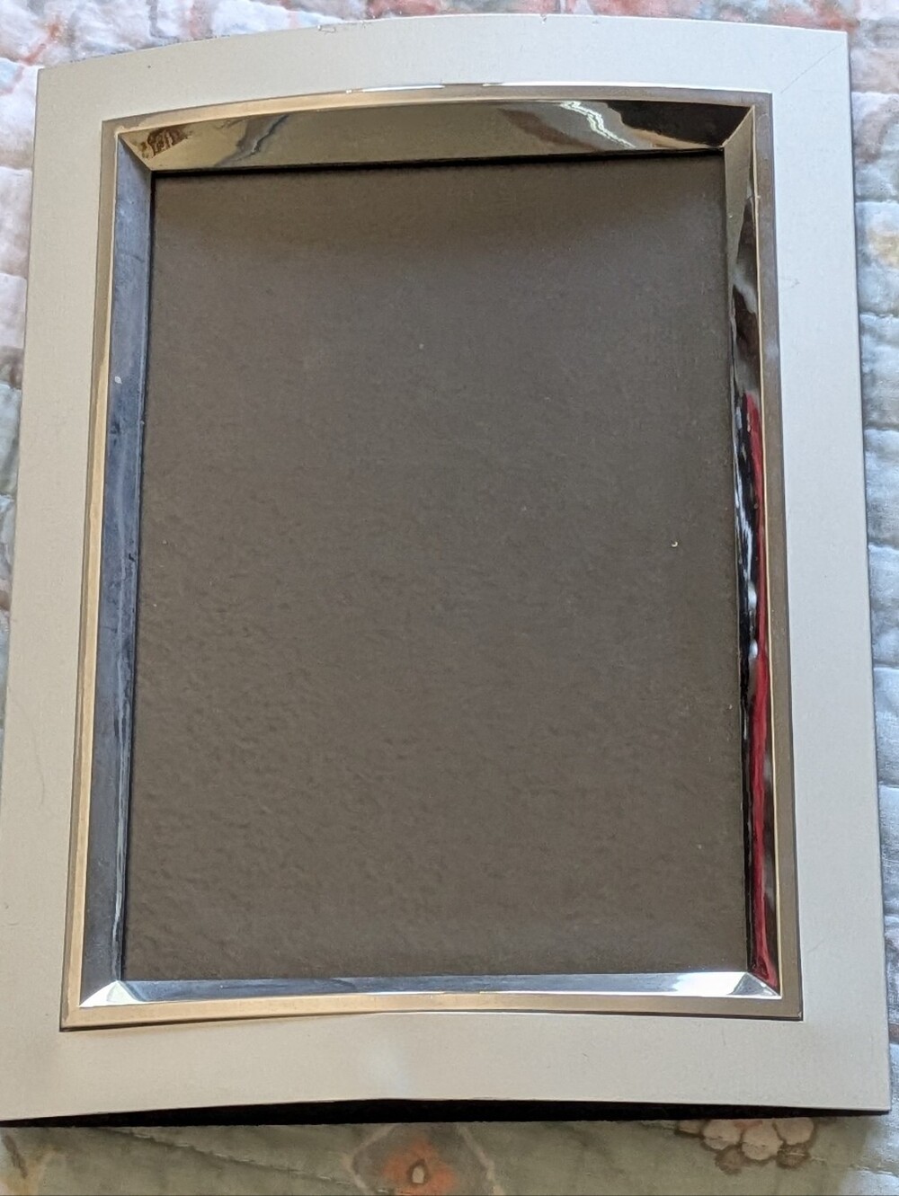 Silver Tone Modern Decorative Picture Frame Accent 5 X 7"